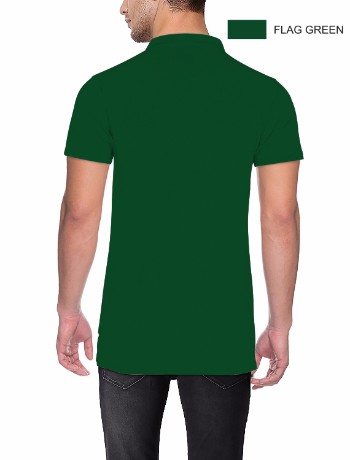 POLO T-shirt Back Flag Green